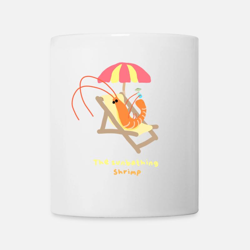 La crevette en bain de soleil - Mug blanc - blanc