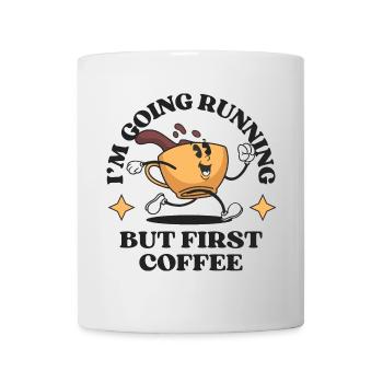 I'm Going Running But First Coffee - Mug - white - Front