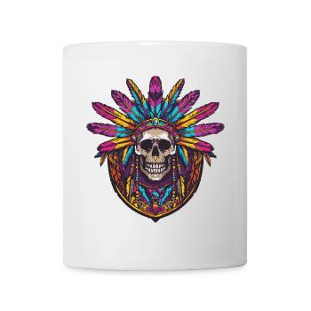 Indianer Skull Wappen - Tasse - Weiß - Vorne