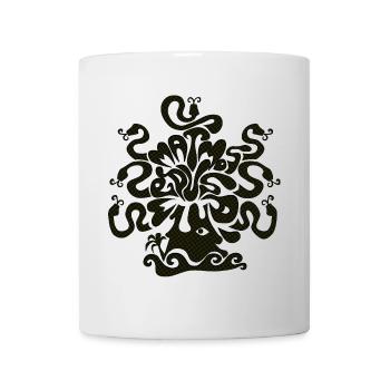 Matmos Medusa Volcano Tiki Island Palm Moai Lava - Mug - white - Front