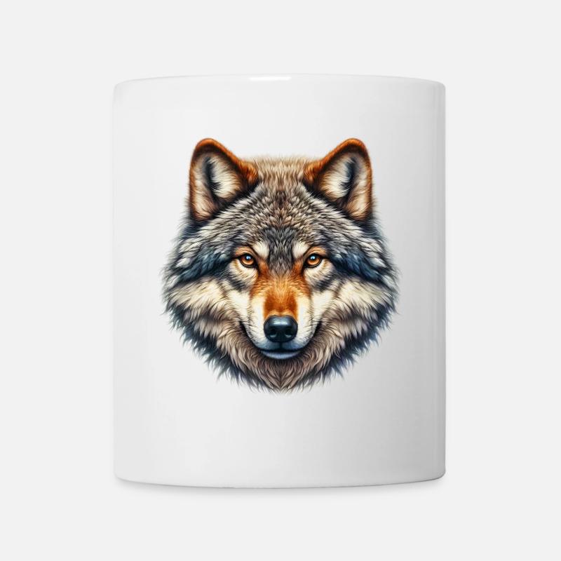 Loup - Mug blanc - blanc