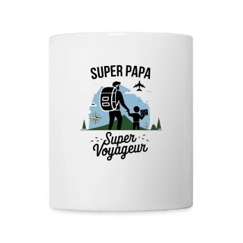 Super Papa voyageur - Mug blanc - blanc - Devant