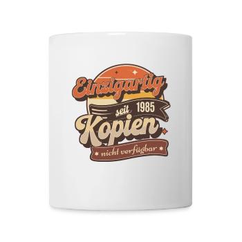 Einzigartig seit 1985 Retro Vintage - Tasse - Weiß - Vorne