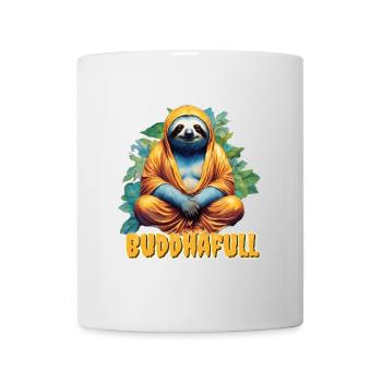 Bouddha Yoga Paresseux Humour Dieu Paresseux Nerd Sommeil - Mug blanc - blanc - Devant