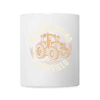 Outstanding in My Field Tractor - Mug - white - Front
