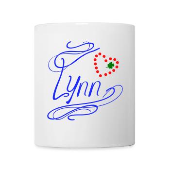 Lynn mit Herz und Kleeblatt - Tasse - Weiß - Vorne
