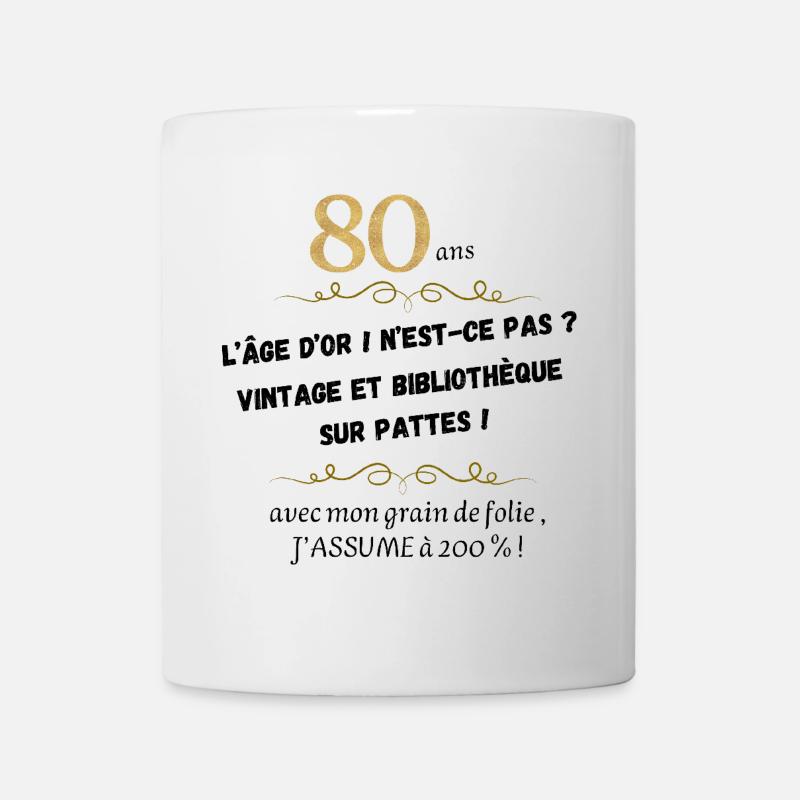 80 ans exceptionnel - Mug blanc - blanc