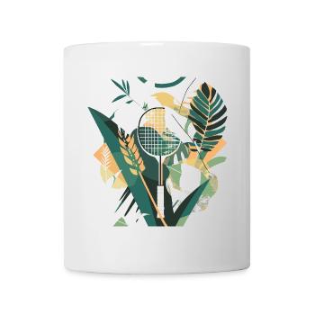 Raquette de badminton Artwork - Mug blanc - blanc - Devant