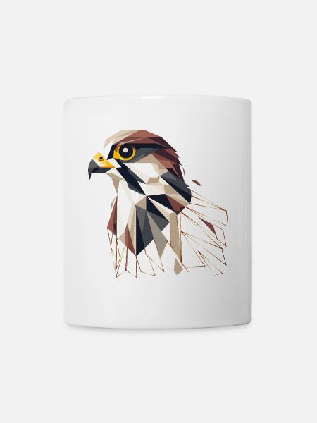 Geometrischer Falke - Tasse - Weiß