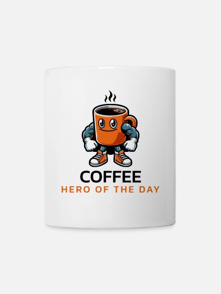 Le café - Héros du jour - Mug blanc - blanc