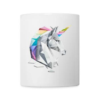 Geometric Unicorn with Rainbow Mane - Mug - white - Front