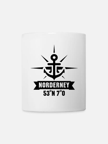 Norderney 53 degrees North 7 degrees East - Mug - white