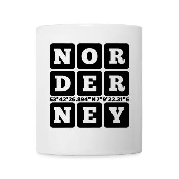 Norderney GPS Coordinates - Mug - white - Front
