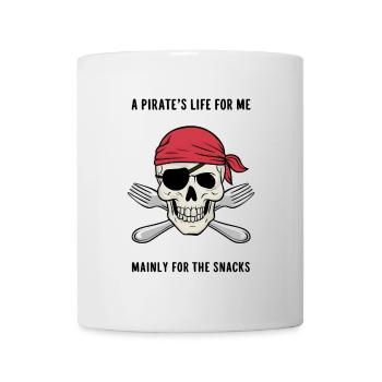 Pirate Skull - A Pirate's Life for Me - Mug - white - Front