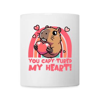 You Capy-tured My Heart – Cute Capybara Design - Mug - white - Front