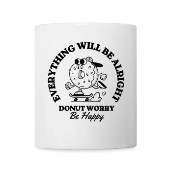 Donut Inquiétude Be Happy - Mug blanc - blanc - Devant