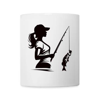 Cool Angler Silhouette Design f - Mug - white - Front