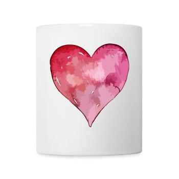 Icône de coeur aquarelles - Mug blanc - blanc - Devant