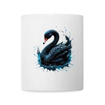L’élégance en mouvement, le cygne noir, - Mug blanc - blanc - Devant