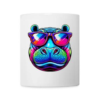 Nilpferd - Tasse - Weiß - Vorne