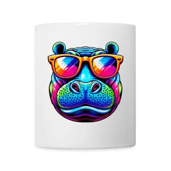 Nilpferd - Tasse - Weiß - Vorne