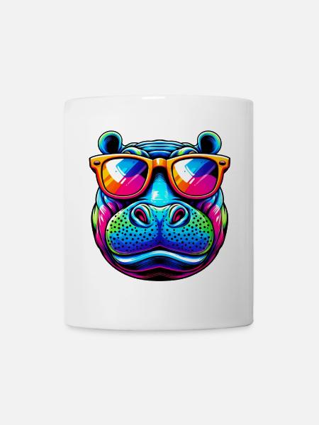 Nilpferd - Tasse - Weiß