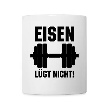 Eisen lügt nicht Hantel - Tasse - Weiß - Vorne