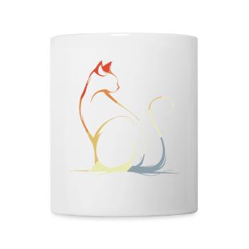 Cat Drawing Vintage - Mug - white - Front