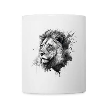Lion Lion Head Predator Drawn Watercolor Art - Mug - white - Front