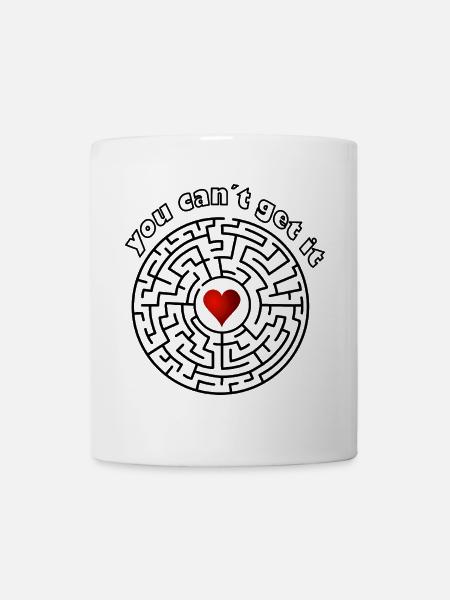Herz im Kreis – Mut zur Liebe - Tasse - Weiß