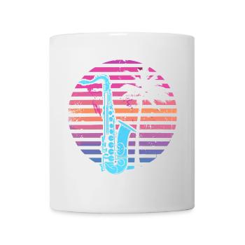 90s Saxophone - Mug - white - Front