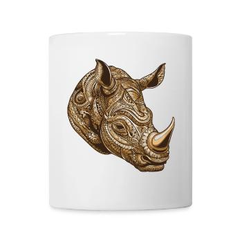 Rhinoceros Portrait - Mug - white - Front