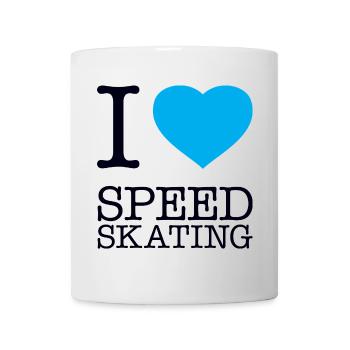 I LOVE SPEED SKATING - Tasse - Weiß - Vorne