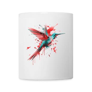Hummingbird Bird Animal Colorful Art Watercolor Splash - Mug - white - Front
