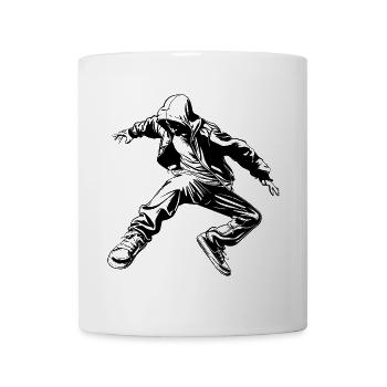 B-Boy Zeichnung - Tasse - Weiß - Vorne