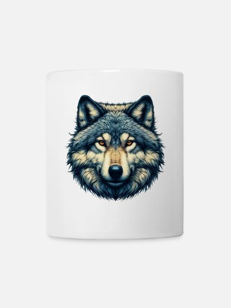 Loup - Mug blanc - blanc