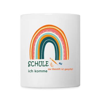 Schule ich komme - Tasse - Weiß - Vorne
