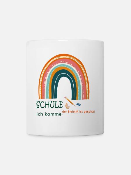 Schule ich komme - Tasse - Weiß