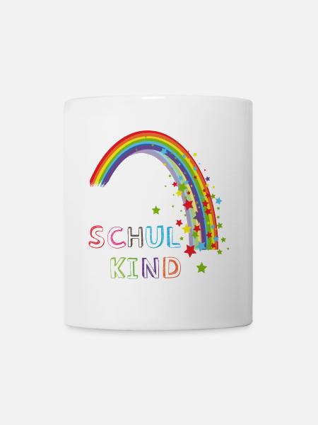 Schulkind Regenbogen - Tasse - Weiß
