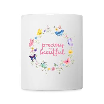 precious & beautiful - Tasse - Weiß - Vorne