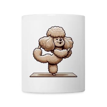 Poodle Yoga Dog Exercise Gymnastics Funny - Mug - white - Front