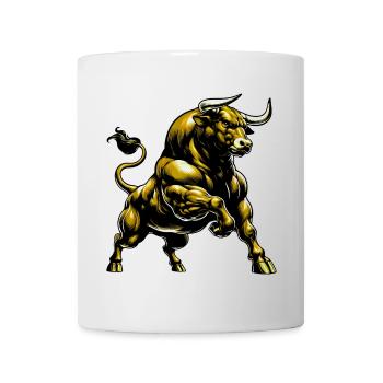 Stier - Tasse - Weiß - Vorne
