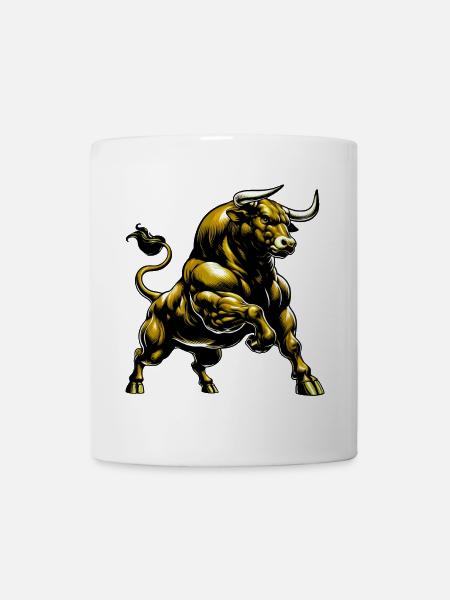 Stier - Tasse - Weiß