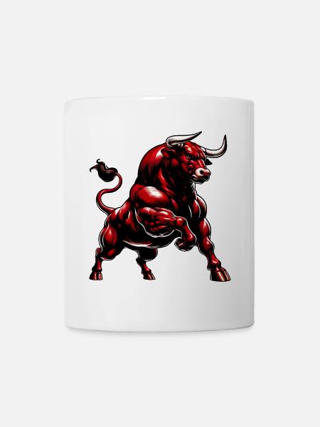 Stier - Tasse - Weiß