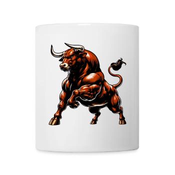 Stier - Tasse - Weiß - Vorne