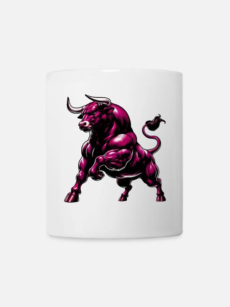 Stier - Tasse - Weiß