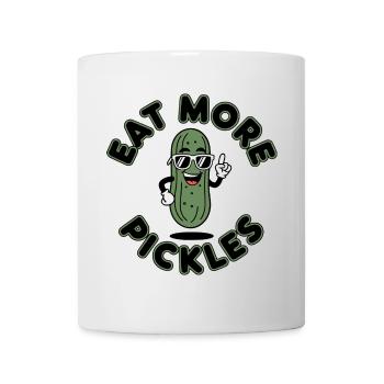 Eat More Cornichons Concombres Fun Chemise - Mug blanc - blanc - Devant