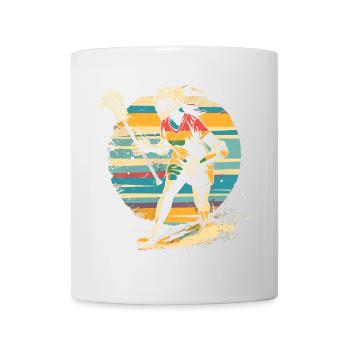 Retro Lacrossespielerin 90er Jahre - Tasse - Weiß - Vorne