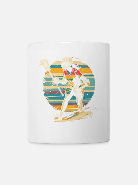 Retro Lacrossespielerin 90er Jahre - Tasse - Weiß