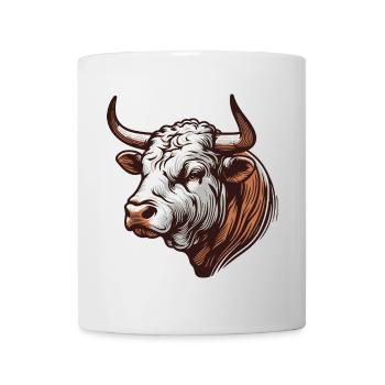 Stier - Tasse - Weiß - Vorne